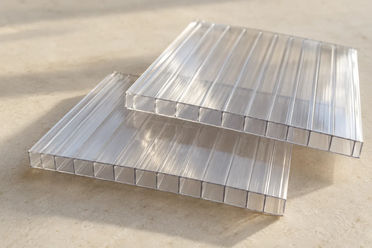Polycarbonat-Stegplatten klar · 16 und 25 mm